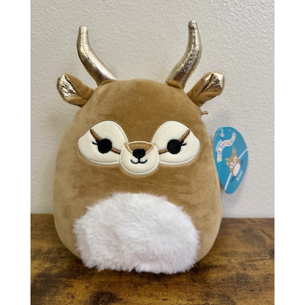 New! Kellytoy Squishmallow KIELI The Wildlife Antelope Soft Plush Toy